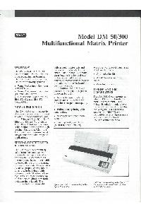 Wang Laboratories Inc. - Model DM 50/300 Multifunctional Matrix Printer