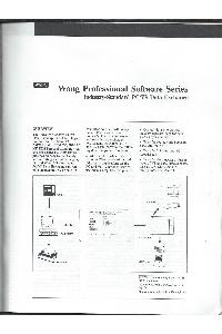 Wang Laboratories Inc. - Wang Professional Software Series