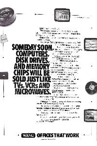 Wang Laboratories Inc. - Someday soon, computers, disk drives, and memory chips will be sold just like TVs, VCRs and microwaves. 