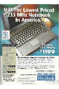 WinBook Computer Corp. - Still the Lowest Priced 233 MHz Notebook In America.