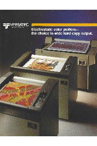 Versatec - Electrostatic color plotters— the choice in wide hard copy output.