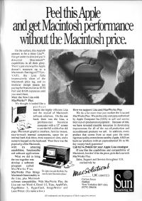 Apple Computer Inc. (Apple)