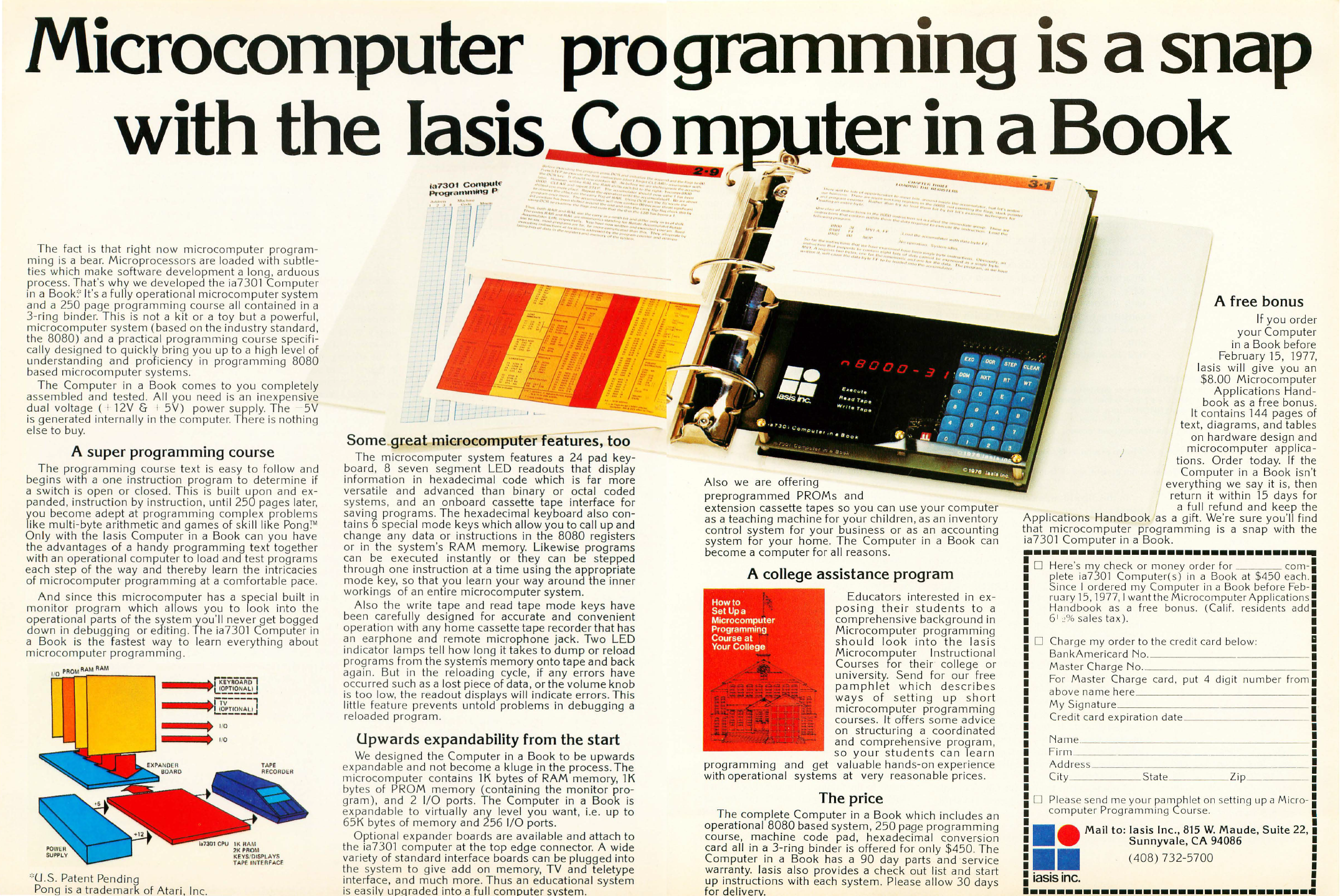 Computer in a book